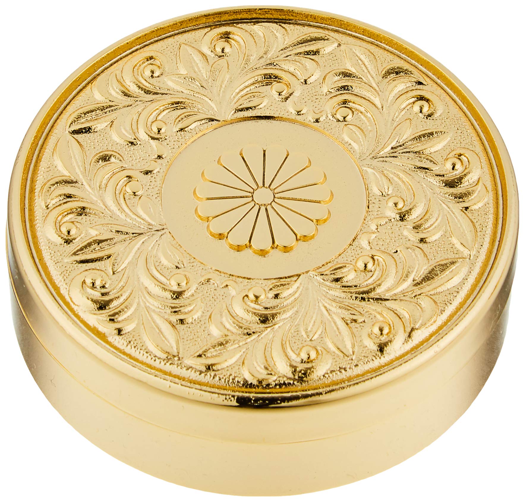 Amazon.co.jp: 竹中銅器 高岡銅器 朱肉入 菊 5φ 176-02 : ホーム＆キッチン